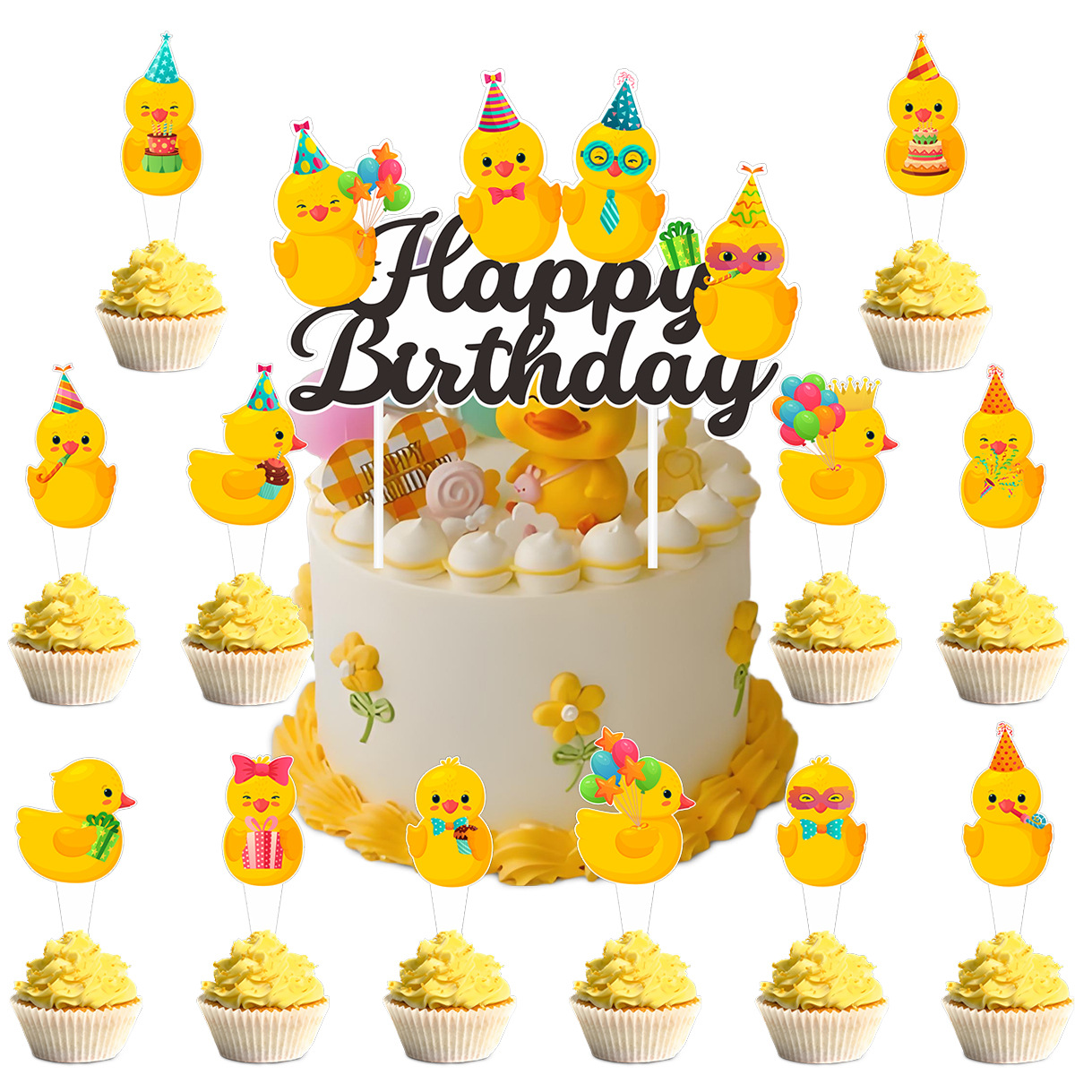 Cute Swim Duck Theme Happy Bir - Baby Products For Summer review and price