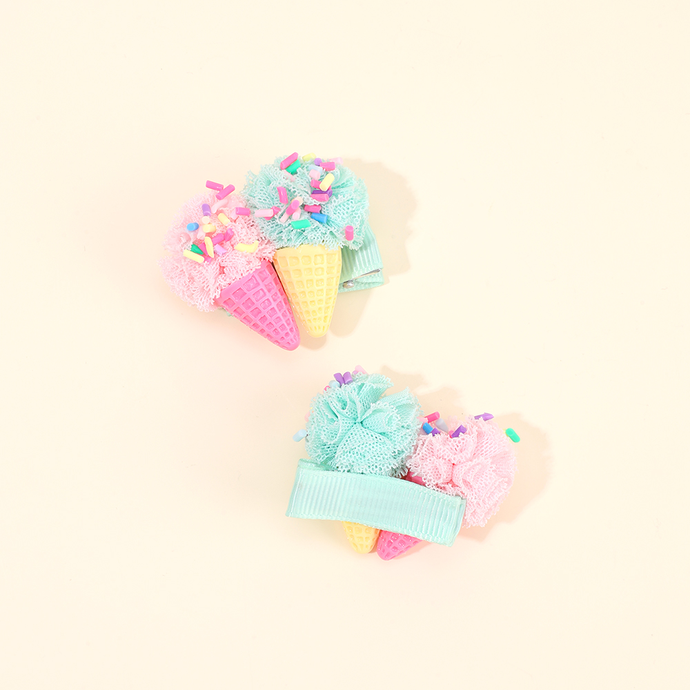 2Pcs Ice Cream Cone Hair Clips - Baby Products Lotion review and price