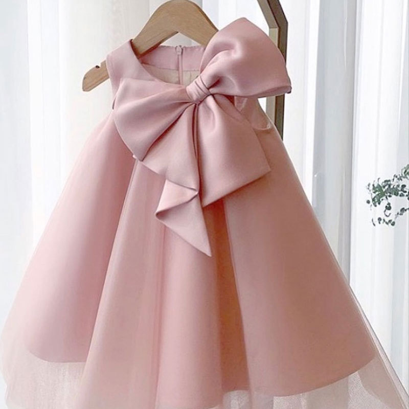 Summer Big Bow Baby Girl Dress - Baby Products For Summer review and price