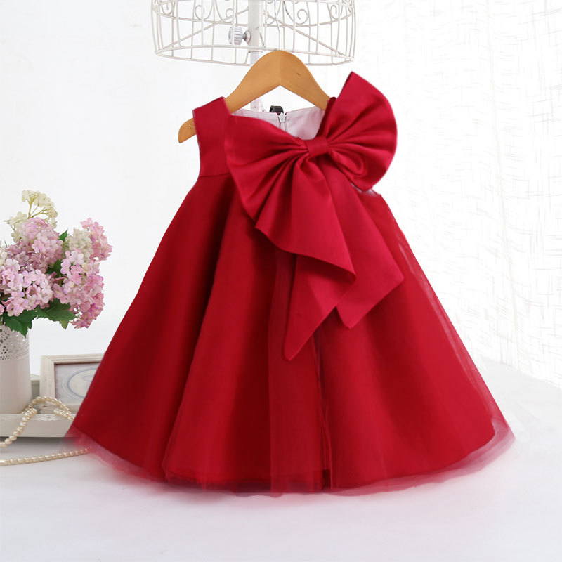 Summer Big Bow Baby Girl Dress - Baby Products For Summer review and price