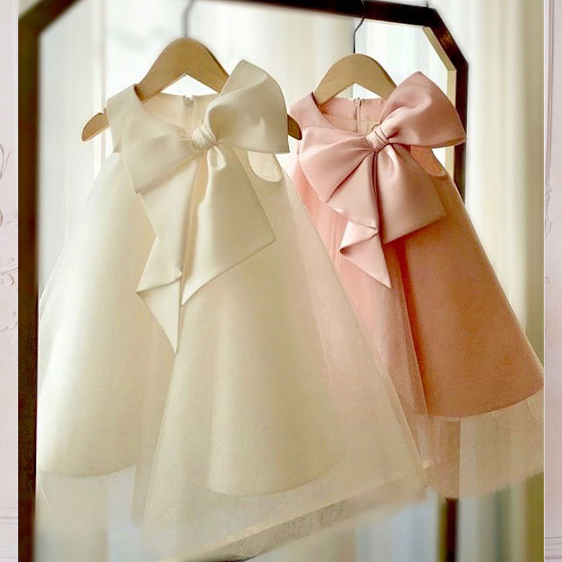 Summer Big Bow Baby Girl Dress - Baby Products For Summer review and price